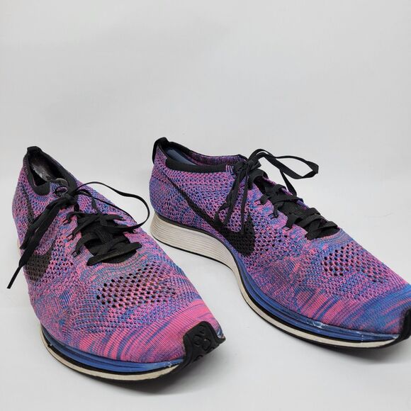 Nike Flyknit Racer 526628-400 Mens Multicolor Running Shoes Size US 15 EUR 49.5 - Picture 1 of 16